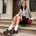 thumbnail image 2 of Mocasines con Plataforma Gruesa para Mujer DREAM PAIRS en Burdeos Talla 7.5, 2 of 7