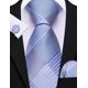 thumbnail image 2 of Set Clásico de Corbata de Seda Barry.Wang con Pañuelo y Gemelos, 2 of 4