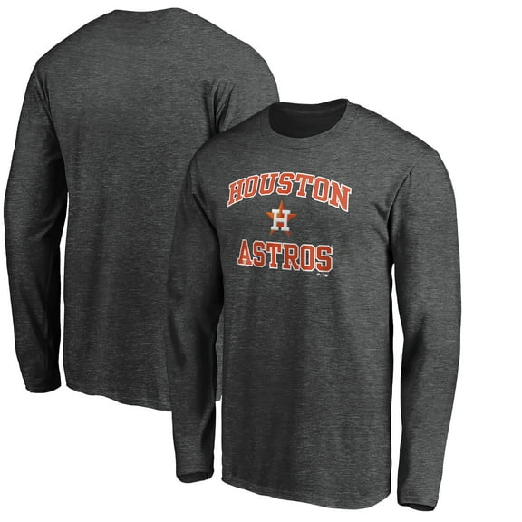 Men's Charcoal Houston Astros Heart & Soul Team Long Sleeve T-Shirt