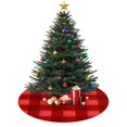 thumbnail image 3 of 30 Inch Christmas Tree Skirt – Velvet Plush Tree Mat, Soft Thickened Polyester with Red Ties, Single-Sided Printing, Available in 30in/36in/48in, Perfect for Holiday Xmas Tree Decoration, 3 of 7