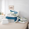 thumbnail image 6 of Homewish Mid Century Geometric 7 Pieces Bedding Comforter Set for Teens Boys Girls,Minimalist Stripes Full Bedding Set Lightweight,Vintage Aesthetic Fitted Sheet Flat Sheet,Lightweight Room Decor, 6 of 8