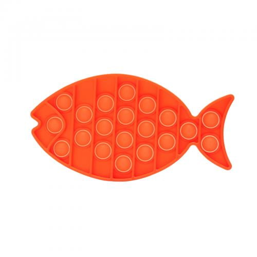ITFABS Fish Shape Educational Toy Push Pop Bubble Fidget Toy