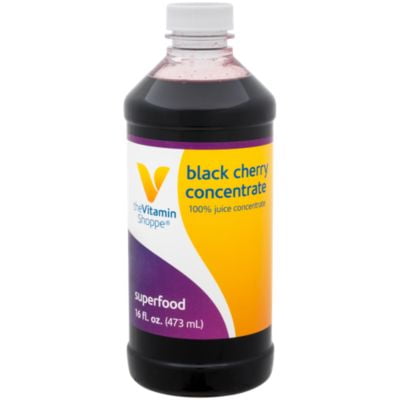 The Vitamin Shoppe Black Cherry Concentrate, 100 Juice Concentrate, Natural Foods Superfood that Supports Urinary Tract (16 Fluid Ounces