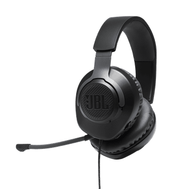 Restored JBL Quantum 100 - Wired over-ear gaming headset with flip-up mic - Black