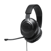 Restored JBL Quantum 100 - Wired over-ear gaming headset with flip-up mic - Black