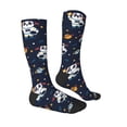thumbnail image 4 of Lsque Panda Astronaut Printed Crew Socks Men's Women's LightWeight Thin Casual Calf Socks ,Knee High Socks,Cotton Socks, 4 of 9