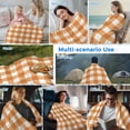 thumbnail image 5 of Orange Plaid Cooling Blanket,Lightweight Breathable Summer Throw Blanket with Double Sided Cold Effect,Gradient Geometric Buffalo White Checkered Picnic Blankets Bed Sheet for Hot Sleepers 50"x60", 5 of 8