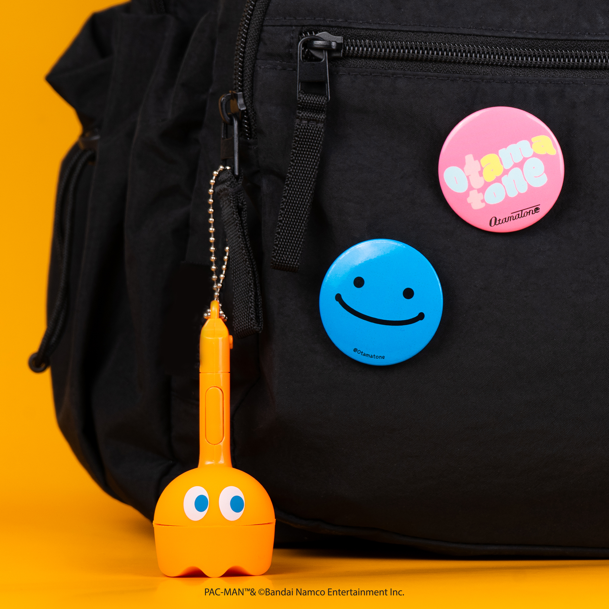Otamatone Melody Original PAC-Man Electronic Portable Music Toy Player Synthesizer from Japan by Maywa Denki Officially Licensed Merchandise with English Instructions Keychain Accessory - Clyde