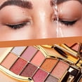 thumbnail image 5 of Glitter Eyeshadow Palette,10 Colors Sparkle Shimmer Eye Shadow Highly Pigmented Long Lasting Makeup Gold, 5 of 5