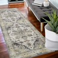 thumbnail image 1 of Twister.CK Machine Washable Runner Rug, 2' x 6' Floral Carpet, for Bedroom, Entry Way, Nursery, Gray, 1 of 7