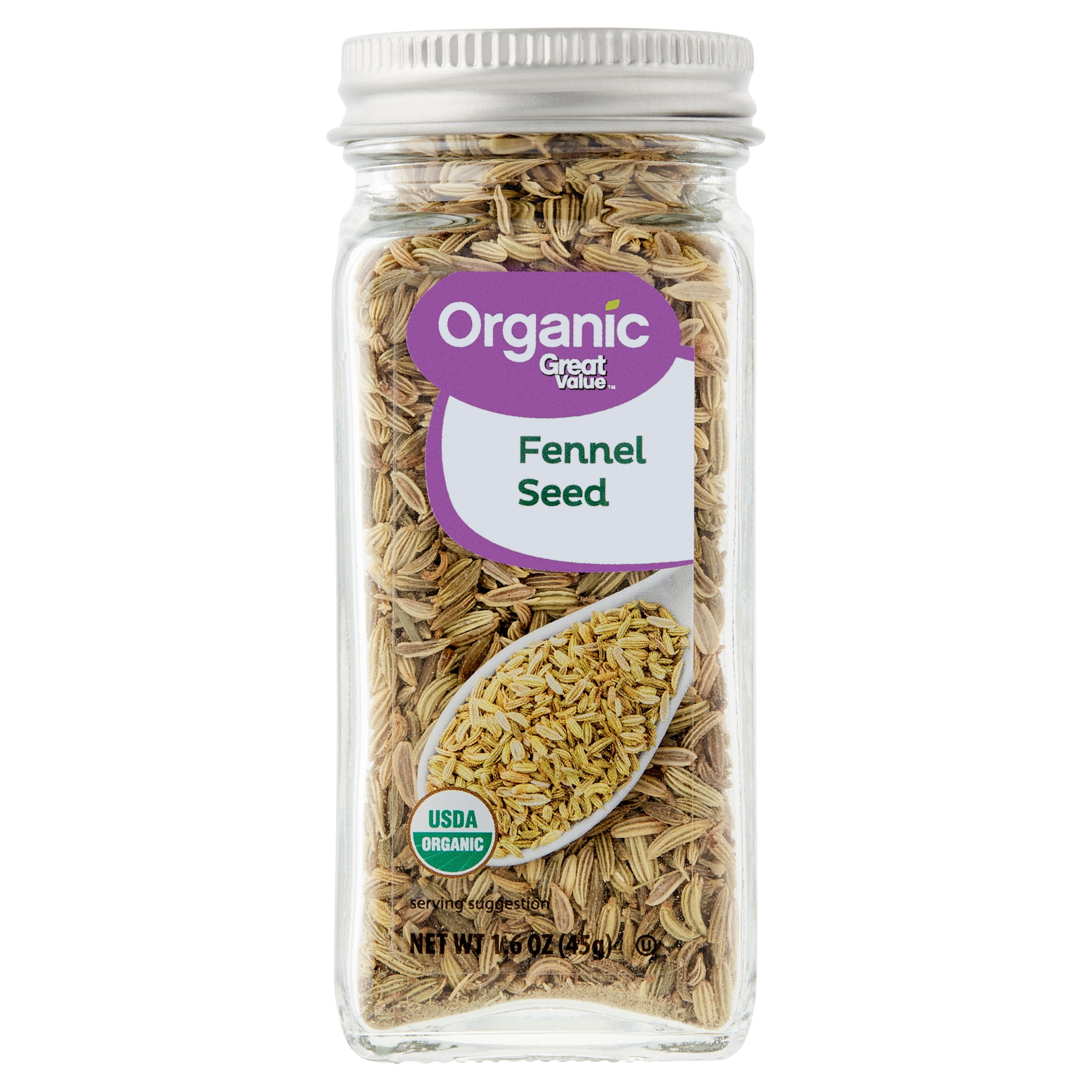 Great Value Organic Fennel Seed, 1.6 oz