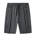 thumbnail image 1 of WEIYLL Mens Pants Workout Running Shorts Cropped Athletic Zipper Pockets Active Grey Pant Size M, 1 of 3