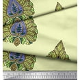 thumbnail image 2 of Soimoi Georgette Viscose Fabric Leaves & Floral Block Decor Fabric Printed Yard 42 Inch Wide, 2 of 3