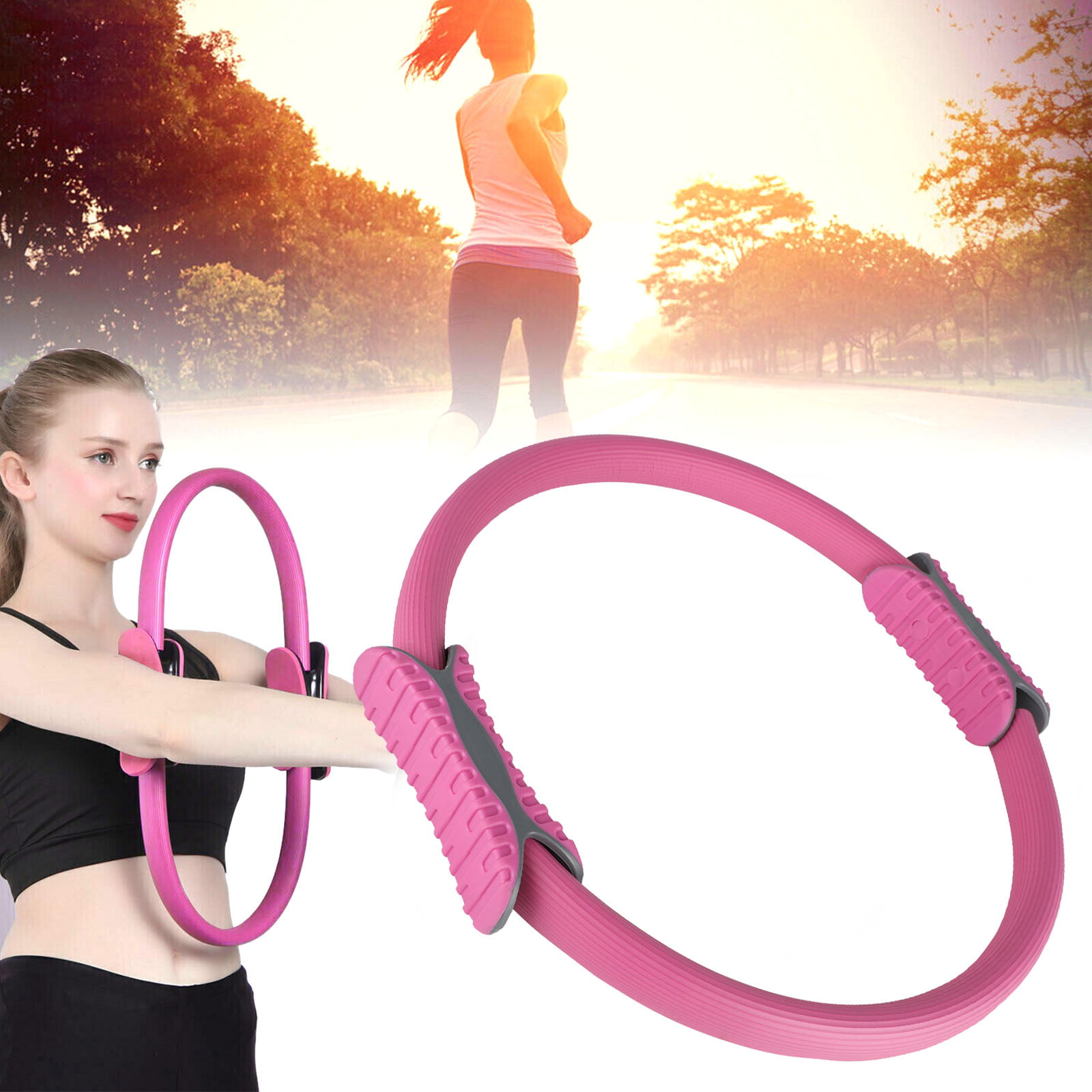 redder Pilates Ring Fitness Circle Weight Loss Body Training Circle and Resistance Exercise Fitness Ring 15 inch