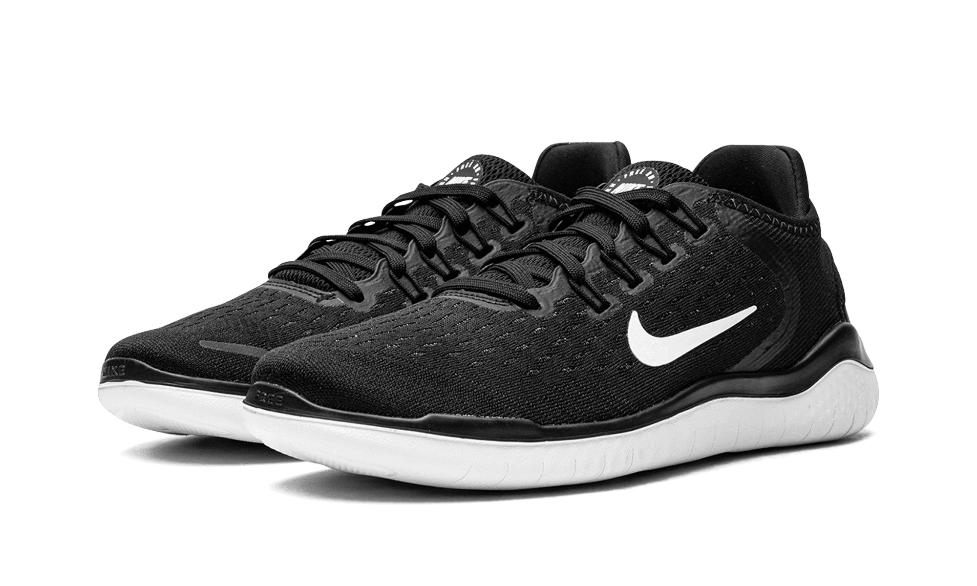 NIKE WOMENS FREE RN 2018 MNS WMNS "BLACK WHITE" 942837 001 from Stadium Goods