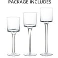 thumbnail image 6 of Sziqiqi Tall Glass Hurricane Candle Holders 3-Pc for Float Candles for Wedding Table Centerpiece, 6 of 8