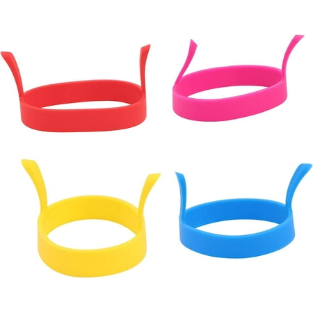 

4 Pancake Pan for Kids Round Silicone Molds Circle Stencil Egg Shaper Egg Poach Ring Mould Pancake Ring Tool Forming Machine Muffin Egg Fry Omelette Egg Fry Mold Egg Fry Mould