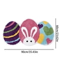 thumbnail image 3 of Rirozkan Easter Rug, Bunny and Colorful Egg Shaped Floor Mat, Super Soft Accent Rug for Bedroom, Porch, or Hallway Home Decor, 3 of 8