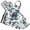 Cool Dinosaurs Skating, variant on Happy Colorful Animal 5 Pcs Kitchen Set Heat Resistant Oven Mitts and Non-Slip Pot Holders with Adjustable Cooking Apron
