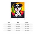 thumbnail image 3 of Durable Soft & Warm Flannel Blanket - Cheerful Cartoon Dog Design Perfect for Sofa Travel Bed & Chair - Cozy & Colorful, 3 of 5