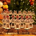 thumbnail image 3 of MOUDUO 4 Pcs Personalized Freestanding Reindeer Christmas Decoration Wooden Deer Reindeer Tabletop Ornament, 3 of 3