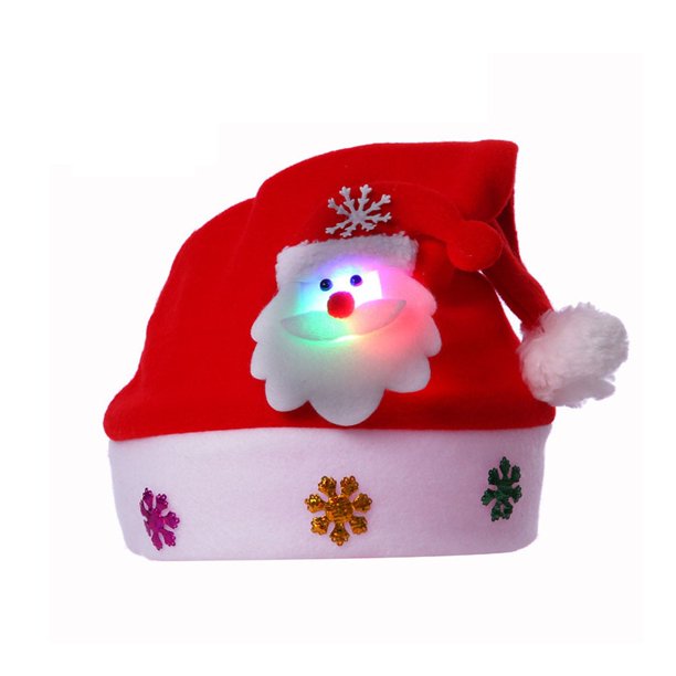 Gorro de Navidad con luz Led, gorro de Papá Noel para niños, regalo para adultos para Año Nuevo 2024, decoraciones navideñas 2023