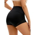 thumbnail image 2 of DARING DIVA Women's Tummy Control Lace Mesh Underwear Brief Shapewear Panties Black S, 2 of 6