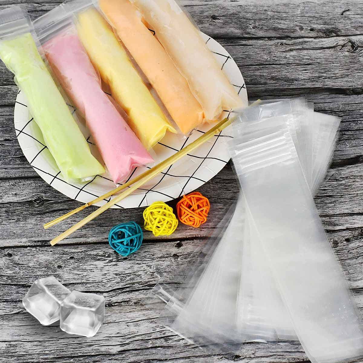 Buy FreezeUp 100 Disposable Ice Popsicle Mold Ziptop Bags With Funnel   Homemade Fun Healthy Freeze Snacks  For Adult Alcohol Slush Toddler  Icepop Yogurt Tube Ice Cream Juice Fruit  BPA