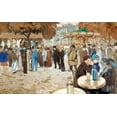 thumbnail image 2 of Abel-Truchet, Louis 32x21 Black Ornate Wood Framed with Double Matting Museum Art Print Titled - Fun fair-boulevard de Clichy, 2 of 4