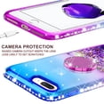 thumbnail image 5 of SPY Case for iPhone 8 Plus, 7 Plus / 6 Plus / 6S Plus, Sparkle Glitter Liquid Bling Diamond [Ring Holder & Wrist Strap] Women Girls Cute Case Purple, 5 of 5