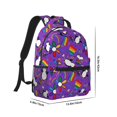 thumbnail image 2 of Uemuo Rainbow Lgbt Penguin Printed Student Durable Water-resistant Backpack,Travel Backpack,Outdoor Activities Backpack, Laptop Backpack, Multi-compartment Backpack, 2 of 5