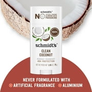 Schmidts Aluminum Free Natural Deodorant Clean Coconut, 2.65 oz