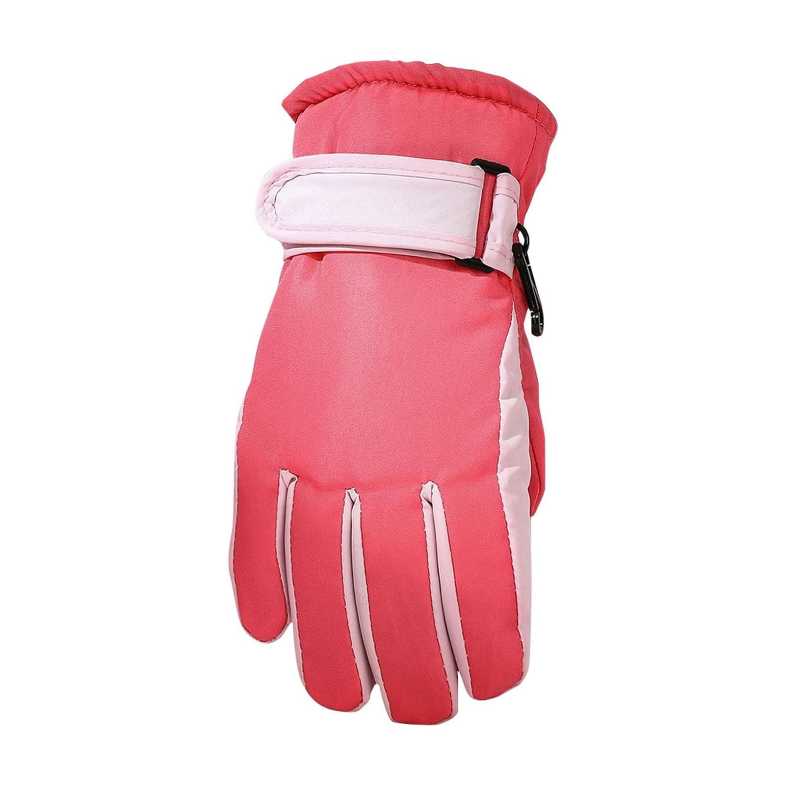Kaemgyyd Children Toddler Waterproof Gloves Fashion Adjustable Snow Ski Gloves Fleece Lined Windproof Cold Weather Gloves 3-15 T
