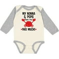 thumbnail image 3 of Inktastic Nonna and Pops Love Me Grandchild Boys or Girls Long Sleeve Baby Bodysuit, 3 of 5