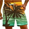 thumbnail image 2 of Njoeus Mens Shorts, Mens Swim Trunks, Men's Swimwear Tropical Printed Hawaiian Beach Shorts Men Bathing Suit Summer Boardshorts with Elastic Waist and Pockets S-5XL (Available in Big & Tall Size), 2 of 6