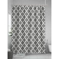 thumbnail image 5 of Fsddascl Gray Morocco Shower Curtain Set - 36" x 78" Washable Bathtub Curtain with 12 Hooks, Vintage Minimalist Boho Ethnic Pattern Waterproof Fabric Stall Shower Curtains for Bathroom/Bathtub, 5 of 6