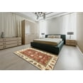 thumbnail image 5 of Ahgly Company Machine Washable Indoor Rectangle Abstract Brown Gold Area Rugs, 7' x 10', 5 of 7