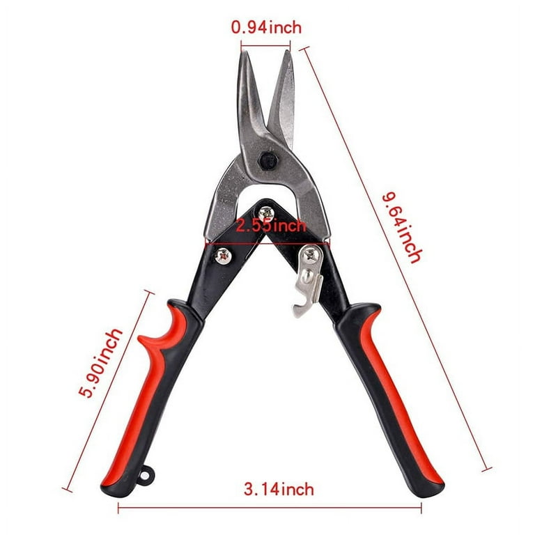 TOOLEAGUE Aviation Tin Snips for Cutting Metal Sheet Tin Cutting Shears  with For
