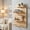 semi-circular perforated board, variant on Wood Pegboard Combination Wall Organizer Kit, Wooden Display Pegboard Panel with Floating Shelf, Decorative Wall Shelf for Bedroom, Study, Office, Bathroom, and Kitchen