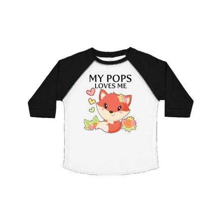 

Inktastic My Pops Loves Me- little fox Gift Toddler Boy or Toddler Girl T-Shirt