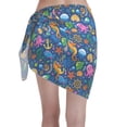 thumbnail image 2 of KLL Sea Fish Print Women's Sarong Coverups Short Bathing Suit Wrap Skirt Beach Wrap Swimsuit Cover Ups, 2 of 6