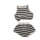 thumbnail image 1 of Conjuntos de ropa tejida de verano para chico, chaleco y pantalones cortos a rayas para niño, 2 uds., camiseta sin mangas para niña, traje de camisetas para niño, 1 of 6