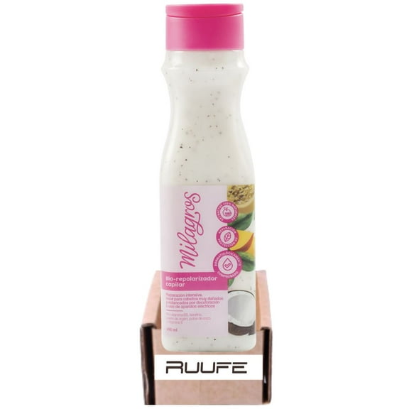 Milagros treatment Ideal for damaged and stagnant hair due to bleaching Miracle treatment Milagros Colombia Treatment ideal para cabellos muy danados y estancados Milagros Biorepolarizador