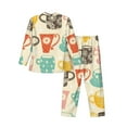 thumbnail image 2 of Kll Vintage Cup Sleepwear Mens Flannel Pajamas,Long Cotton Pj Set, 2 of 9