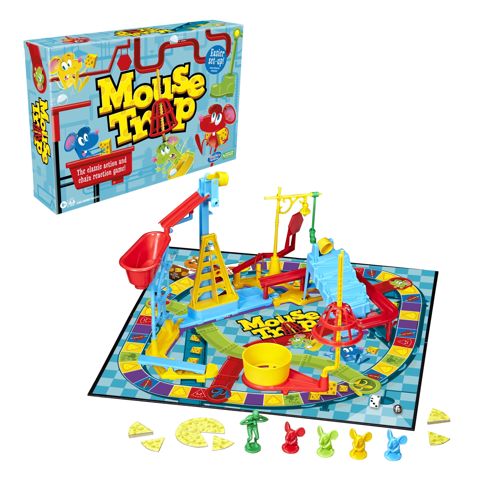 Mouse Trap Kids Board Game, Kids Game for 2-4 Players, Easier Set-Up -  Walmart.com
