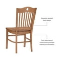 thumbnail image 6 of Linon Kelso Solid Wood Commercial Grade Set of Two Slat Back Chairs in Brown, 6 of 15