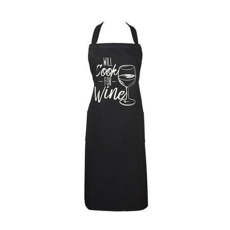 

Chef Printed Apron One Size Fits Most Cook for Wine 1 Piece
