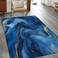 thumbnail image 3 of Blue Marble Area Rug 3x5 FT, Non Slip Entryway Bedside Carpet, Ink Painting Modern Ombre Abstract Washable Soft Floor Carpet Indoor Mat Non-Shedding Throw Rugs for Dorm Kitchen Home Office, 3 of 8