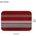 thumbnail image 5 of Bath Mat for Bathroom, Bathroom Mats Rugs No Silp Red Gray Stripes Washable Cover Floor Rug Carpets Floor Mat Bathroom Decorations 16x24 Inches for Kitchen Bedroom Indoor, 5 of 6