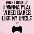 thumbnail image 2 of CafePress - Play Video Games Like My Uncle Body Suit - Baby Light Bodysuit, Size Newborn - 24 Months, 2 of 4